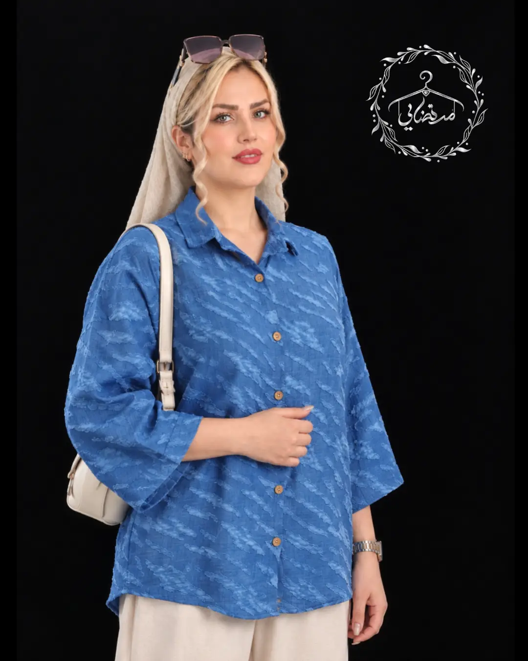 شومیز نخی آستین کیمونو فری سایز